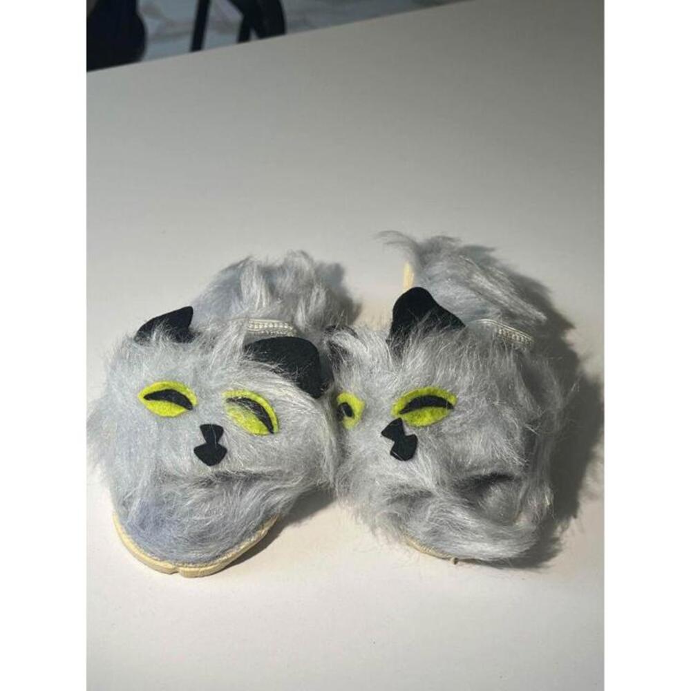 adorable vintage faux fur slippers 1950s child size